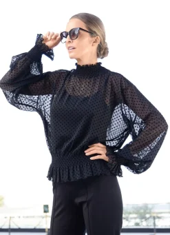 Damen Tizia Shirt mit Stehkragen