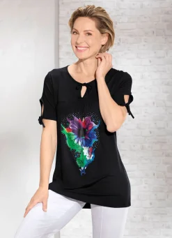 Damen BADER Shirt mit V-Schlitz