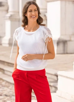 Damen BADER Shirt-Tunika aus Netzstoff