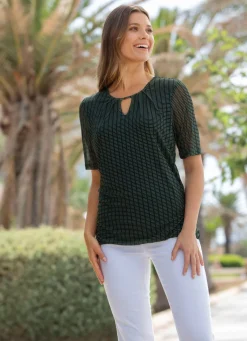 Damen BADER Shirt-Tunika in 2-in-1-Optik