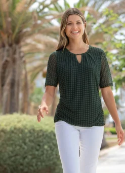 Damen BADER Shirt-Tunika in 2-in-1-Optik