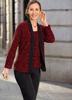 Damen BADER Shirt-Tunika in 2-in-1-Optik