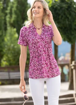 Damen BADER Shirt-Tunika in Kurzarm