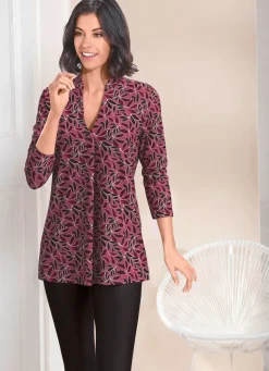 Damen KLAUS MODELLE MADE IN GERMANY Shirt-Tunika mit farbbrillantem Druck