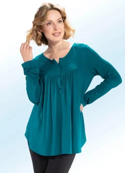 Damen BADER Shirt-Tunika mit rundem Halsausschnitt
