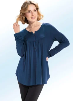 Damen BADER Shirt-Tunika mit rundem Halsausschnitt