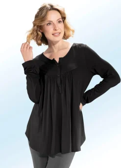 Damen BADER Shirt-Tunika mit rundem Halsausschnitt