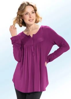 Damen BADER Shirt-Tunika mit rundem Halsausschnitt