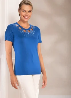 Damen BADER Shirt-Tunika mit Strasssteinen