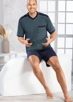 Herren BADER Shorty mit V-Ausschnitt und auswechselbarem Gummizug