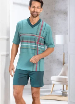 Herren BADER Shorty mit V-Ausschnitt und Druckmotiv