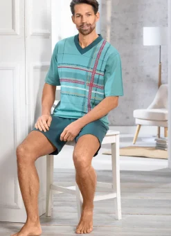 Herren BADER Shorty mit V-Ausschnitt und Druckmotiv
