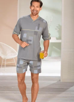 Herren BADER Shorty mit V-Ausschnitt und Druckmotiv