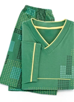 Herren BADER Shorty mit V-Ausschnitt und Druckmotiv