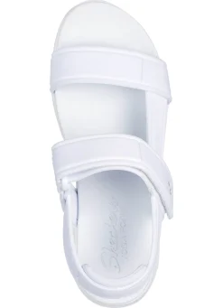 Damen Skechers Sandale aus dehnbarem Textilmaterial