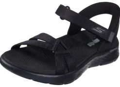 Damen Skechers , sportliche Damen-Sandalen, mit geformter Slip-Ins Fersenplatte