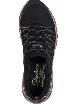 Damen Skechers , trendige Damen-Slipper, aus gestricktem Mesh-Material