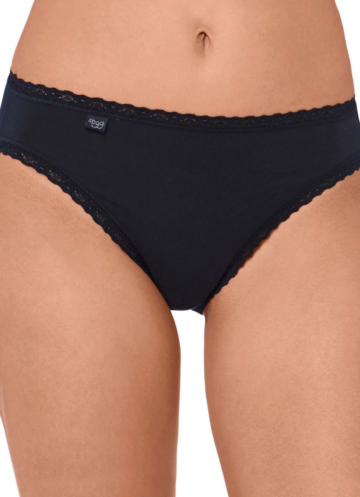 Damen BADER Sloggi 24/7 Dreierpack Slips mit Spitzenbandabschlüssen