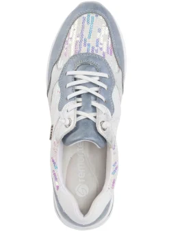 Damen Remonte Sneaker mit schimmernden Pailletten