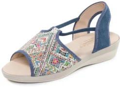 Damen BADER Sommerliche Damen-Sandalen, Weite G, mit Elastikbändchen
