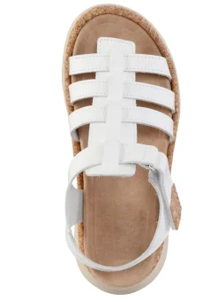 Damen BADER Stegspangen-Sandale mit Kork-Besätzen