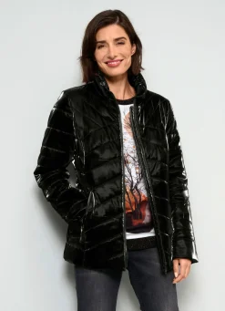 Damen BADER Steppjacke in Metallic-Optik
