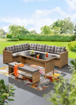 BADER Stilvolle Ecklounge mit Bank