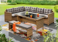 BADER Stilvolle Ecklounge mit Bank