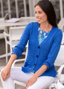 Damen BADER Strickjacke aus Bändchengarn