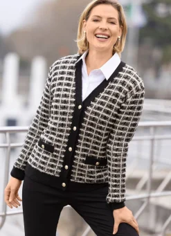 Damen BADER Strickjacke aus hochwertigem Effektgarn