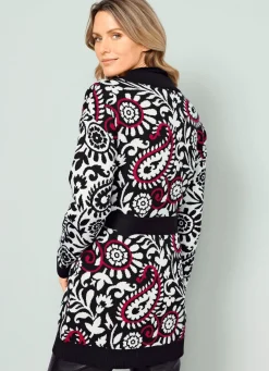 Damen BADER Strickjacke in Jacquard-Dessin