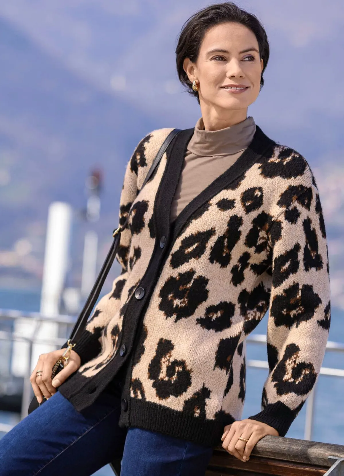 Damen laurakent Strickjacke mit flauschigem Griff