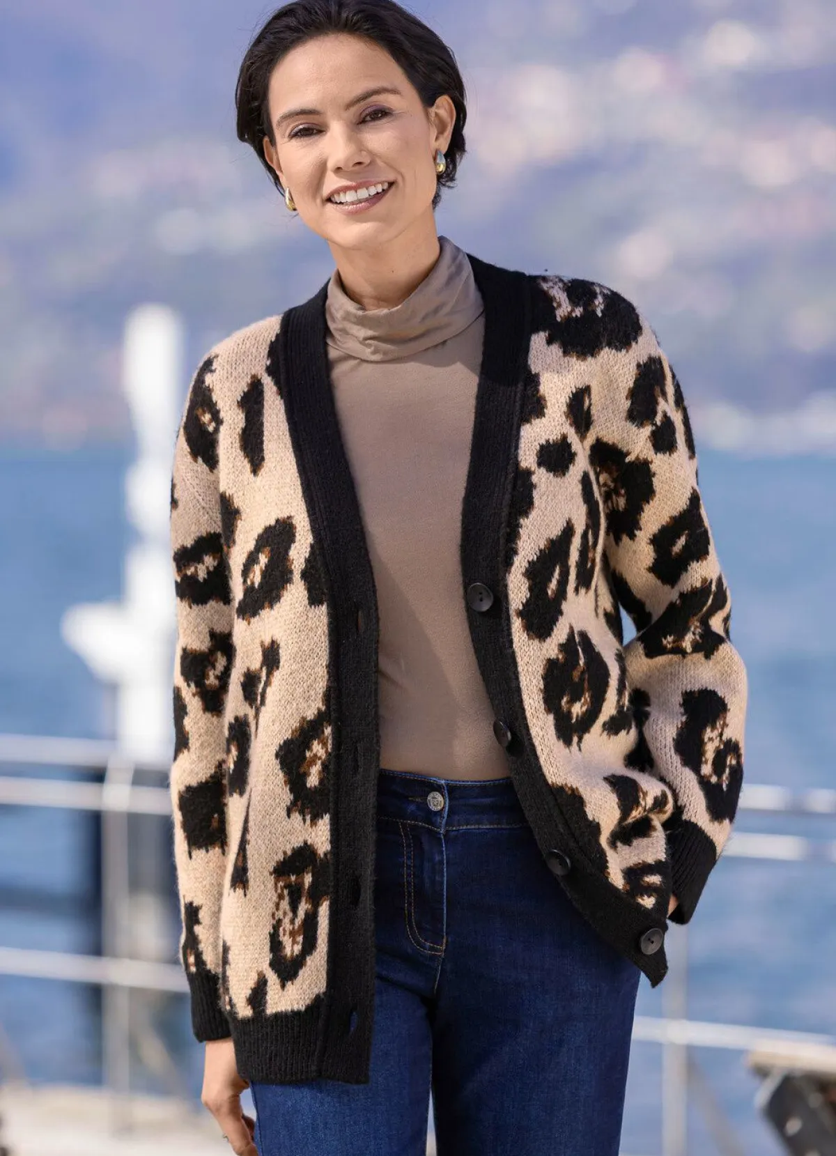 Damen laurakent Strickjacke mit flauschigem Griff