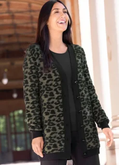 Damen laurakent Strickjacke mit hochwertigem haarigem Effektgarn