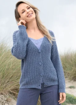 Damen Tizia Strickjacke mit Paillettengarn