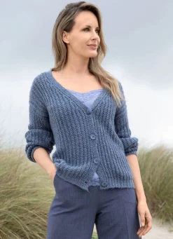 Damen Tizia Strickjacke mit Paillettengarn