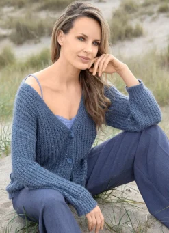 Damen Tizia Strickjacke mit Paillettengarn