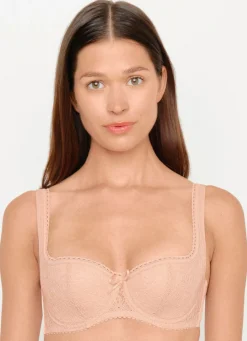 Damen SUSA Dirndl-BH mit floraler Elastikspitze im Vorderteil