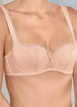 Damen SUSA Dirndl-BH mit floraler Elastikspitze im Vorderteil