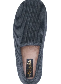 Herren BADER Textil-Hausschuh in Cord-Optik