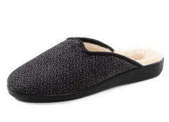 Herren BADER Textil-Pantoffel mit Warmfutter aus reiner Wolle