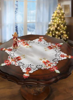 SCHÄFER Tischdecke Stern mit filigraner Stickerei
