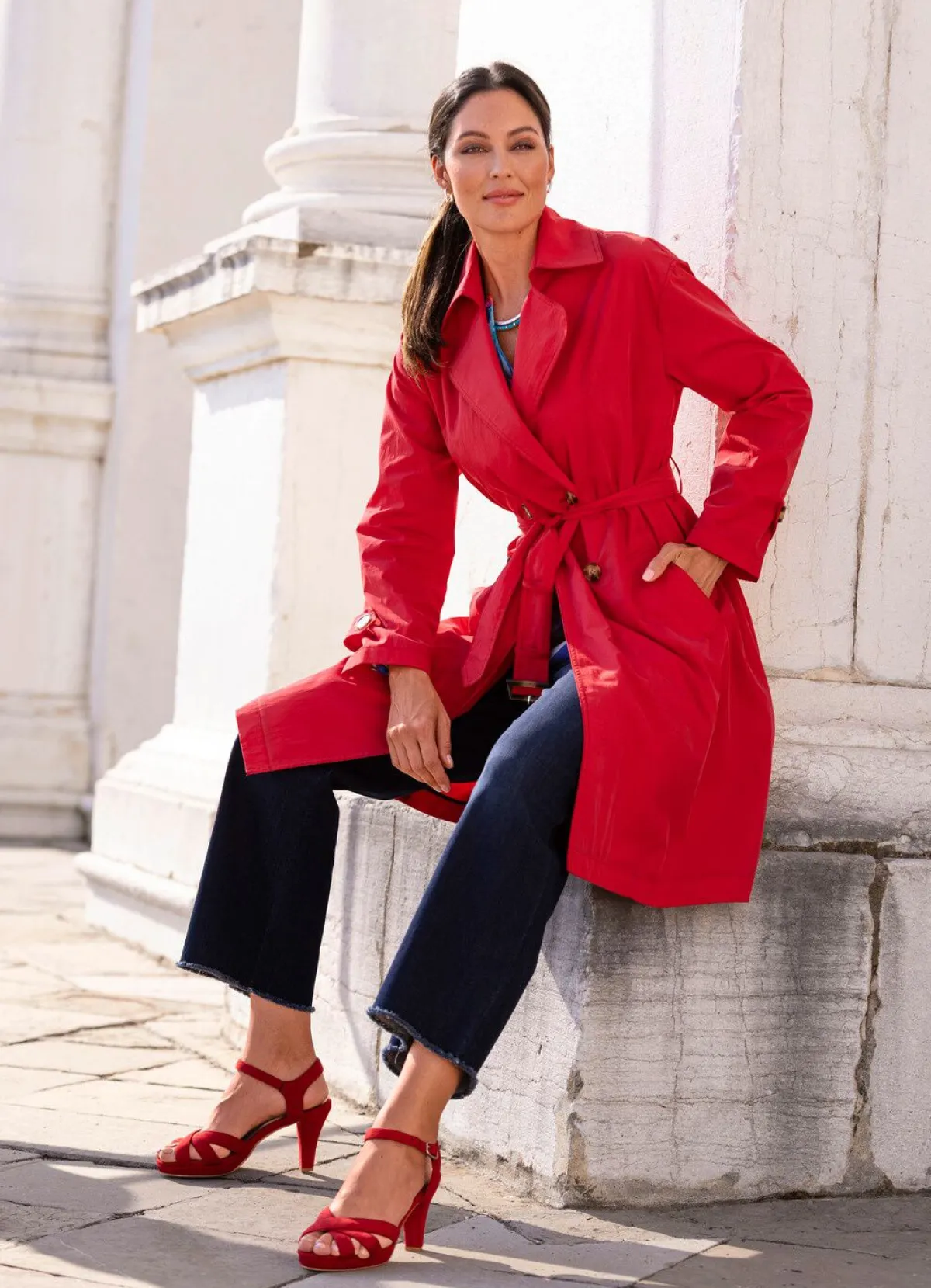 Damen laurakent Trenchcoat mit Gürtel