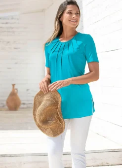 Damen BADER Unifarbene Shirt-Tunika