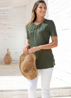 Damen BADER Unifarbene Shirt-Tunika