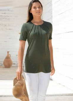 Damen BADER Unifarbene Shirt-Tunika