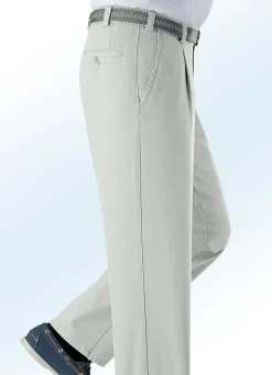 Herren BADER Unterbauch-Jeans mit Bundfalten in 3 Farben
