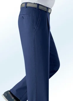 Herren BADER Unterbauch-Jeans mit Gürtel