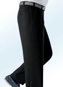 Herren BADER Unterbauch-Jeans mit Gürtel in 2 Farben