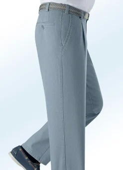 Herren BADER Unterbauch-Jeans mit Gürtel in 2 Farben